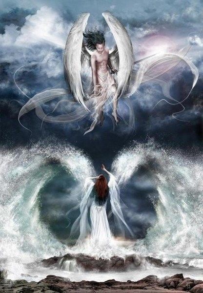illustration de anges dans paradis 21983125 Photo de stock chez Vecteezy
